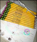 Engraved pencils